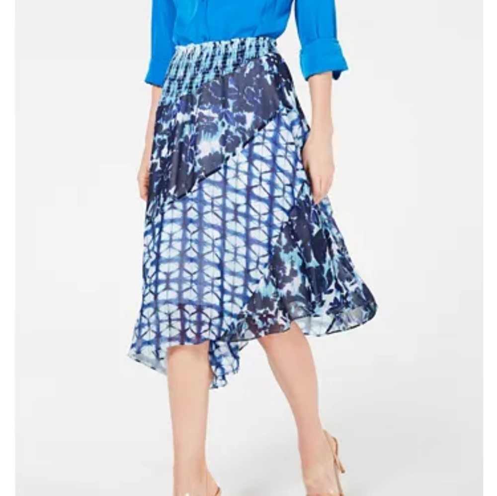 I.N.C Tie Dye Asymmetrical Skirt Size  L & XL   (K)